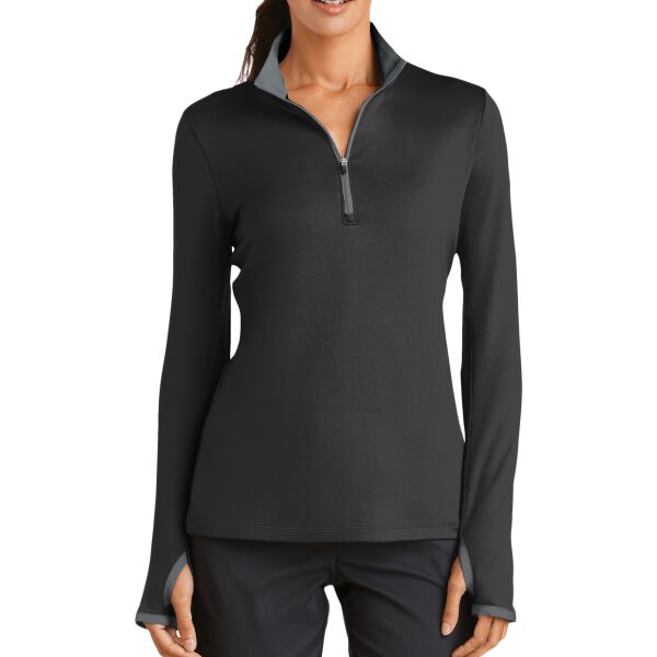 Ladies Dri FIT Stretch 1/2 Zip Cover Up Thumbnail
