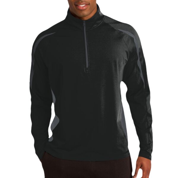 Sport Wick ® Stretch 1/2 Zip Colorblock Pullover Thumbnail